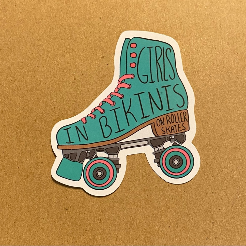 🌈20/$12🌈 Girls in Bikinis on Roller Skates Sticker